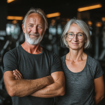 Grup de seniori relaxându-se după o sesiune de fitness